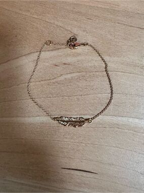 Spartina 449 Gold Feather Chain Bracelet